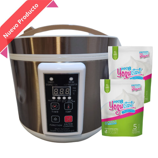 Pack Fermentador Ikai 4Lt + 2 Yogustart Pro8 (5 sachet)