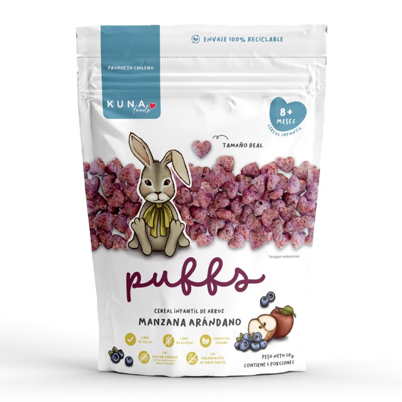 Puffs Manzana Arándano familiar 50g