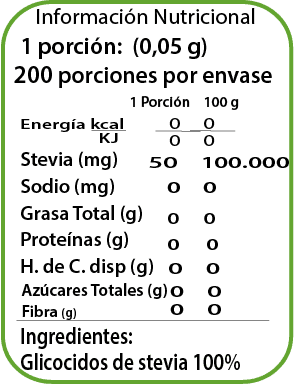 Stevia pura (Tubo)